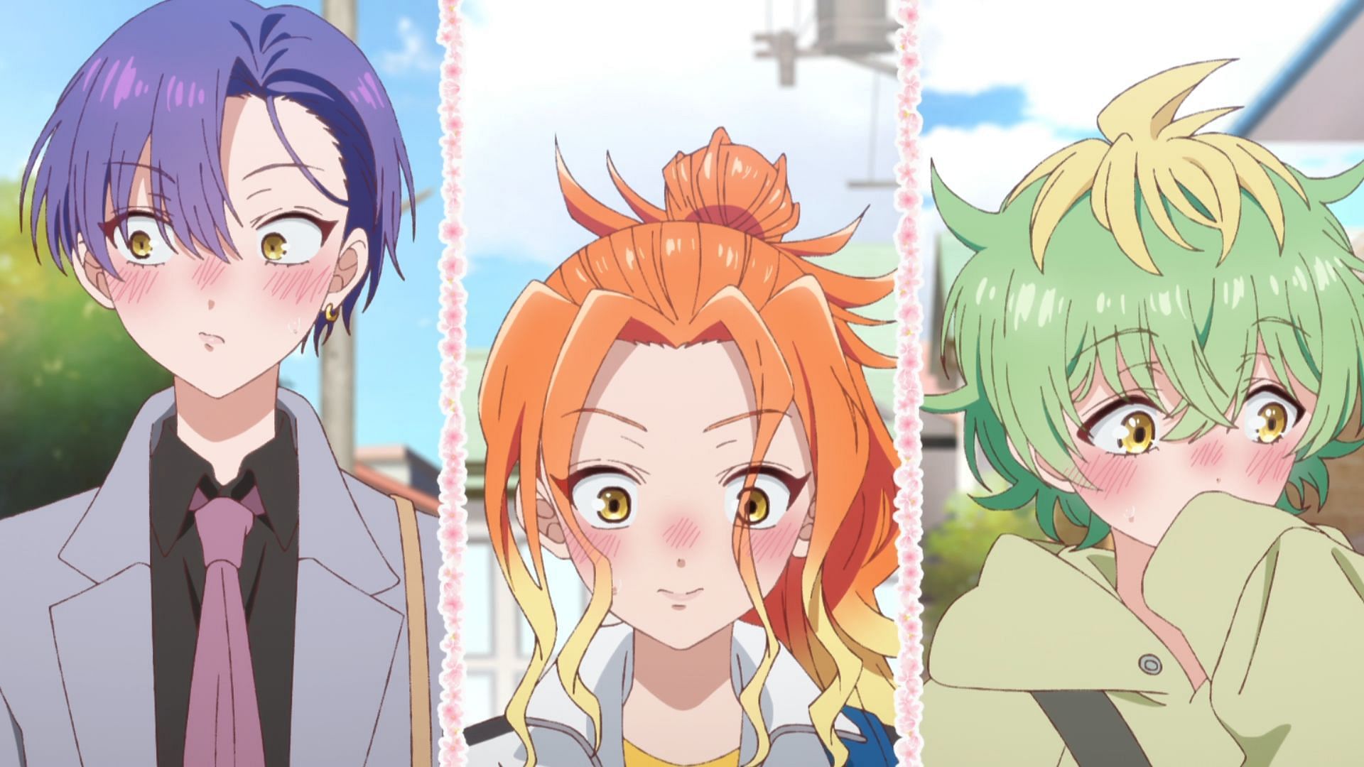 Kazuki, Nico, and Miwa as seen in Dealing with Mikadono Sisters Is a Breeze (Image via P.A. Works)